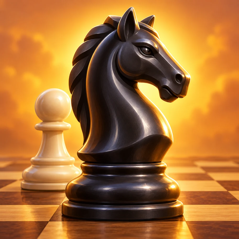 Chess pieces on a board